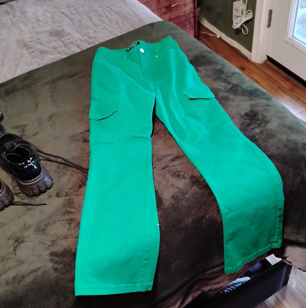 Women's Green Jeans